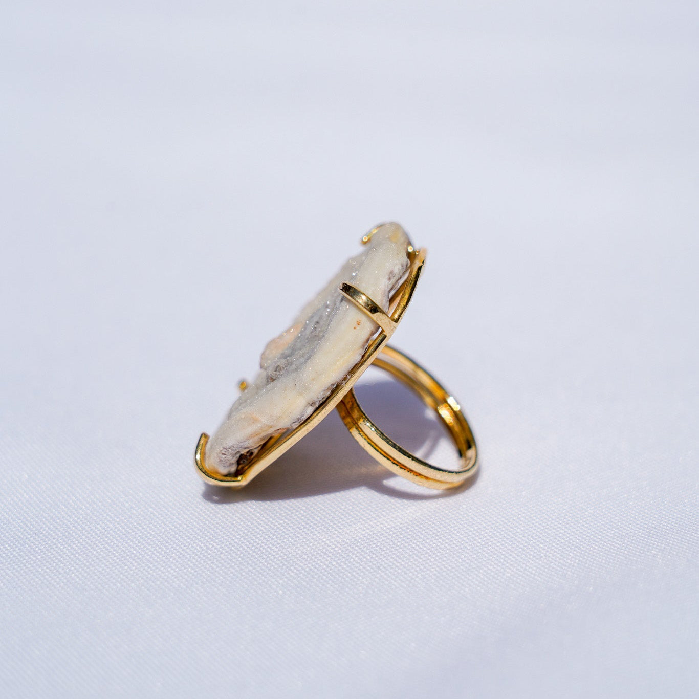 Chalcedony Gold Ring