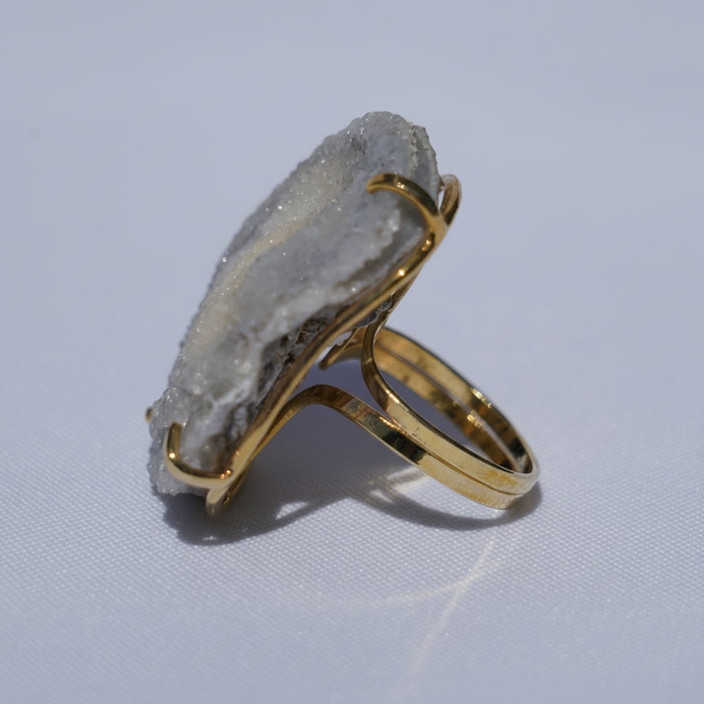 Chalcedony Gold Ring