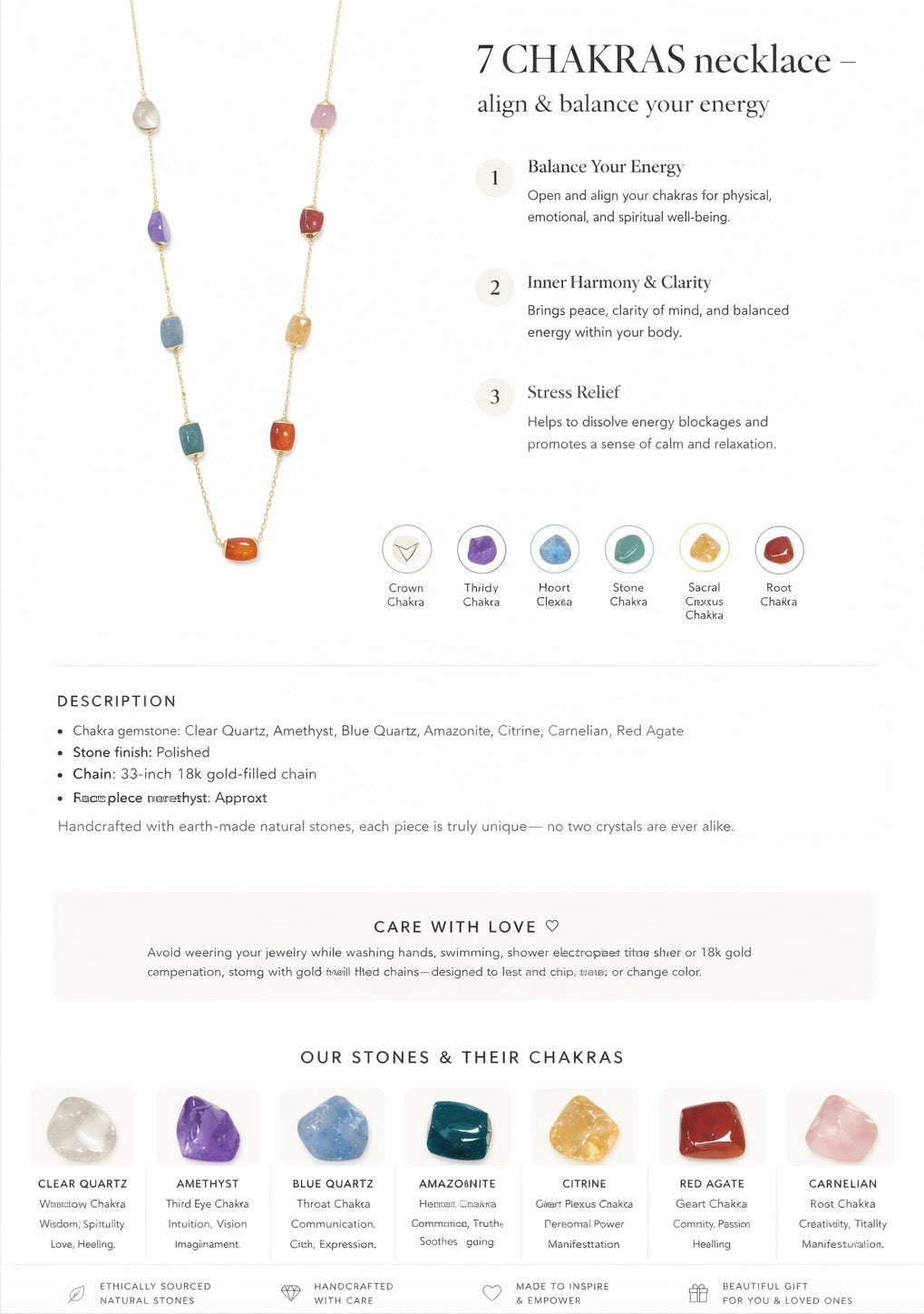 7 Chakras Necklace