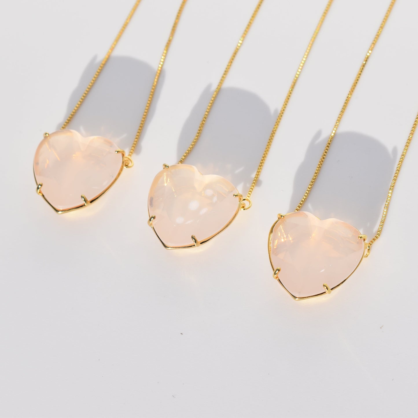Rose Quartz Heart Necklace