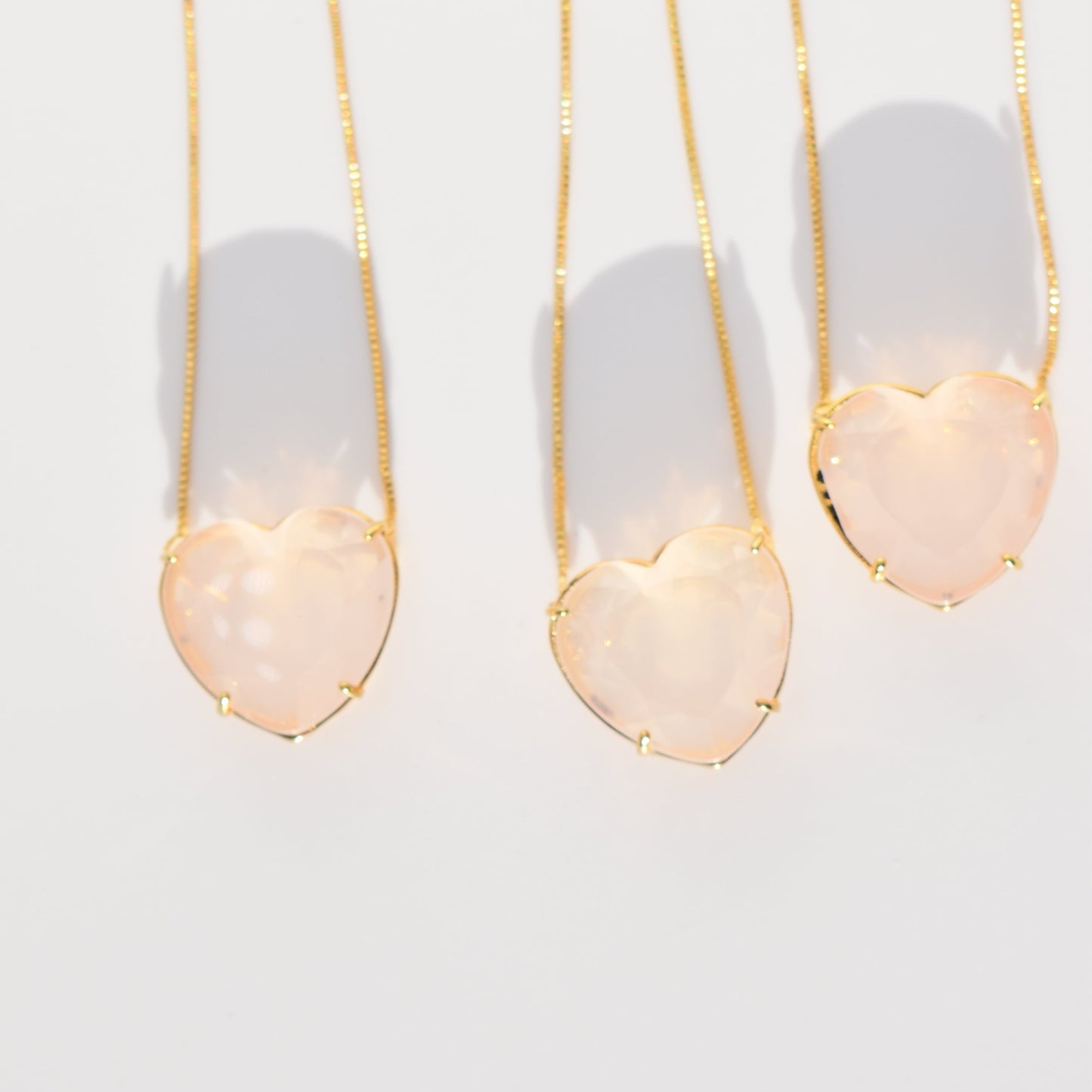 Rose Quartz Heart Necklace