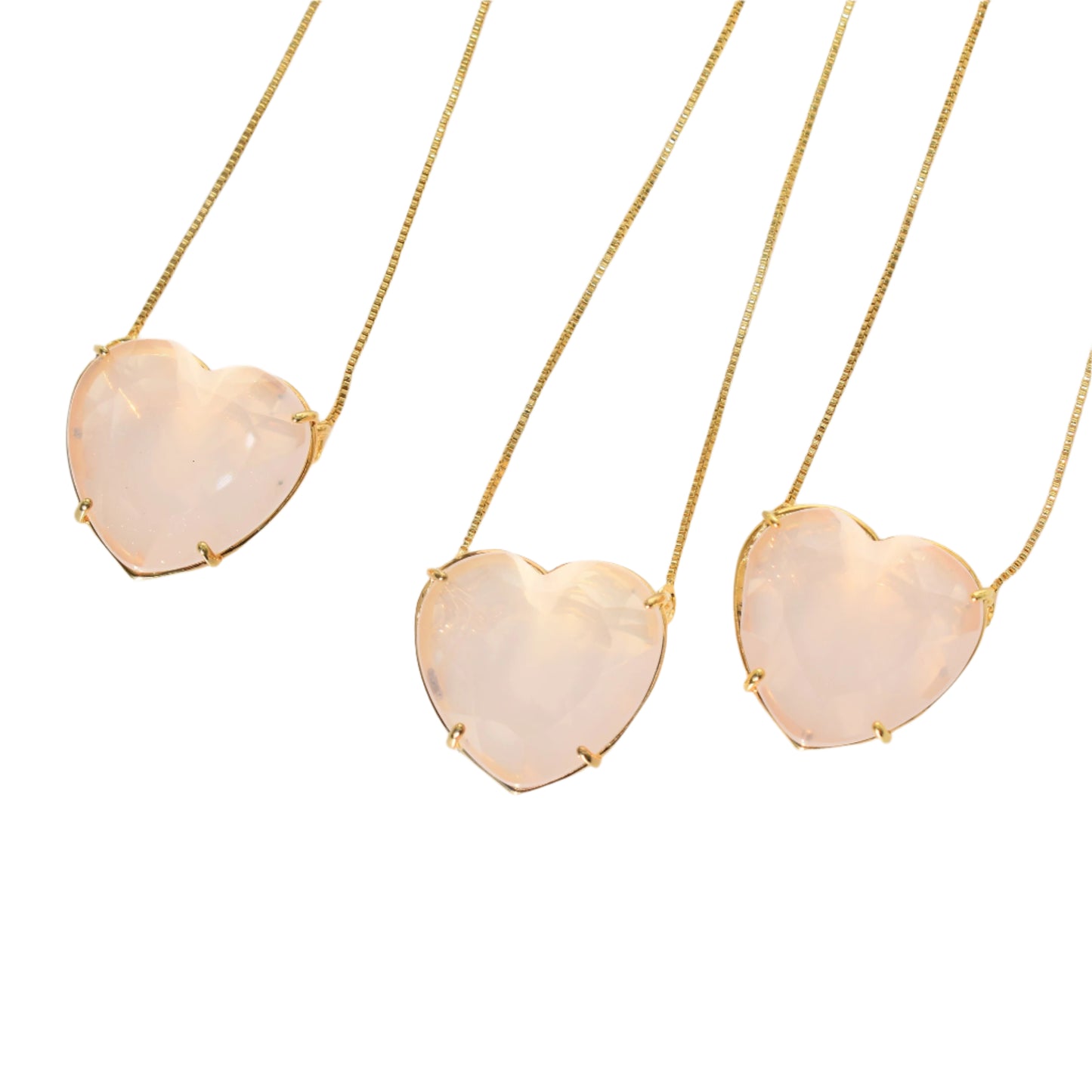 Rose Quartz Heart Necklace