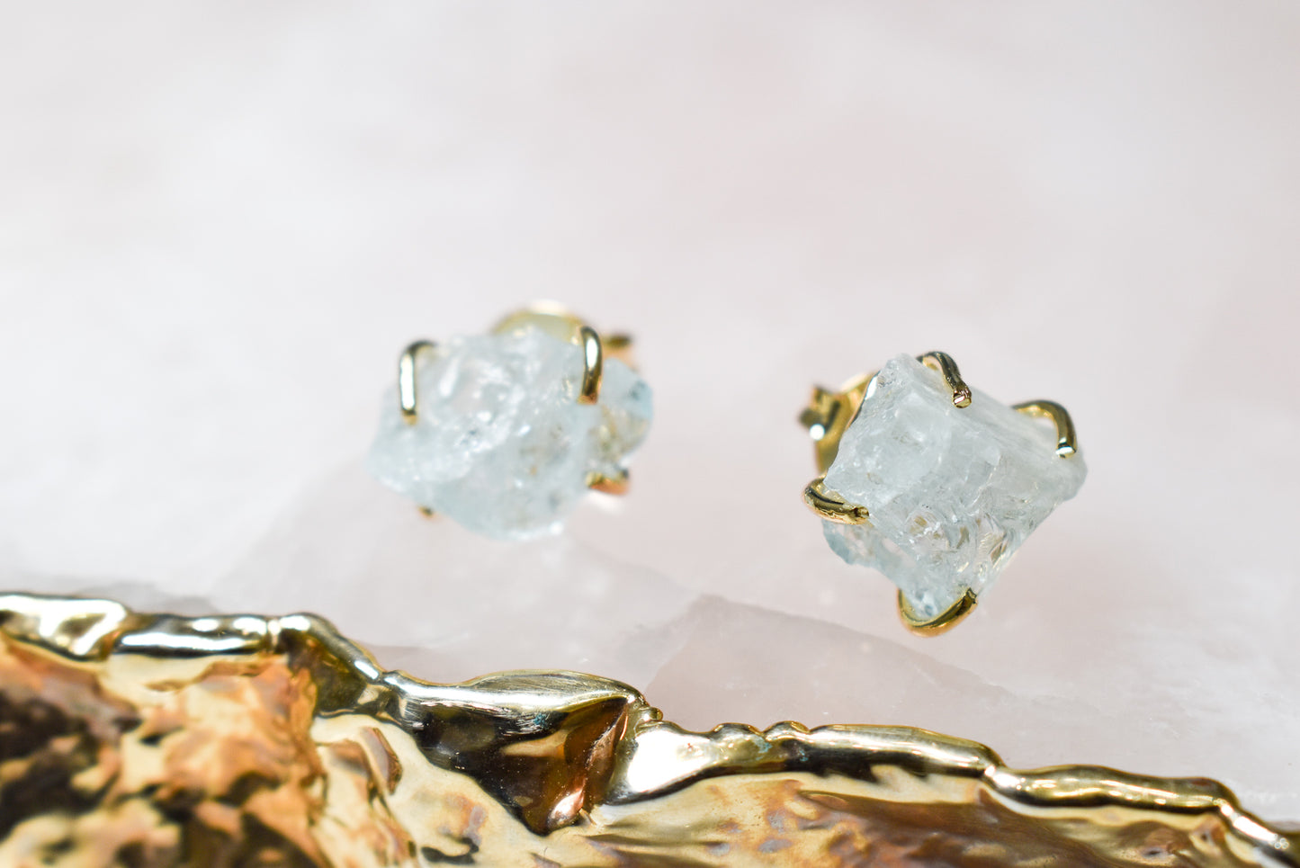 Aquamarine Stud Earrings