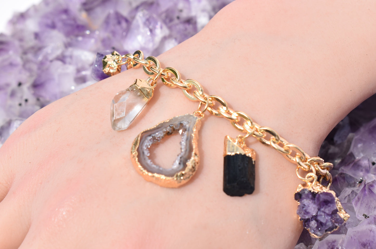 9 Stones Gold Bracelet
