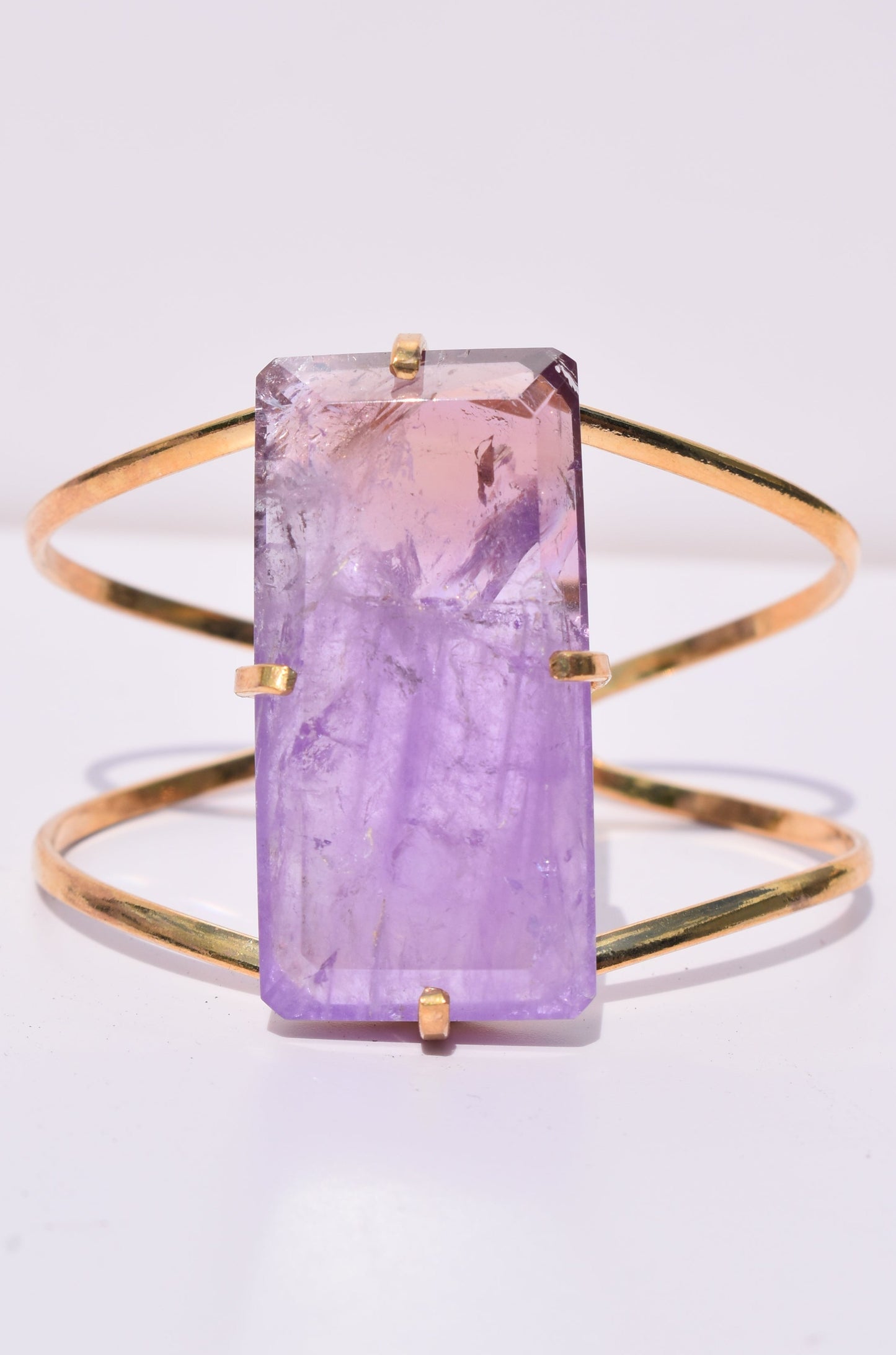 Ametrine Rectangle Gold Bracelet