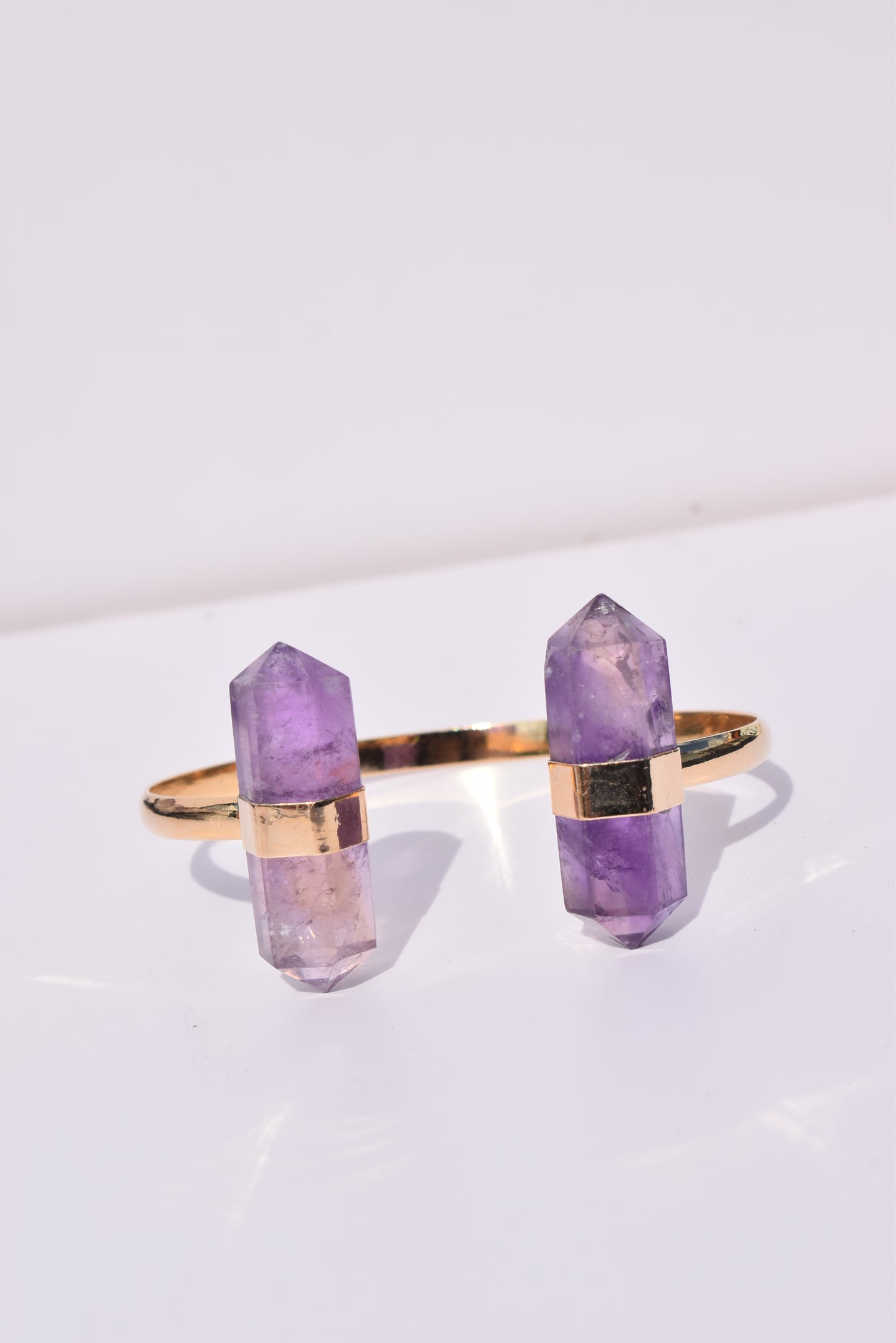 Amethyst Double Point Bracelet