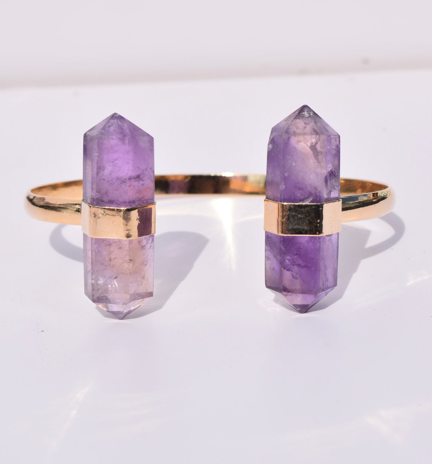 Amethyst Double Point Bracelet