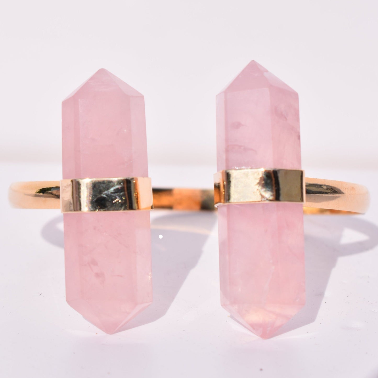 Rose Quartz Double Point Bracelet