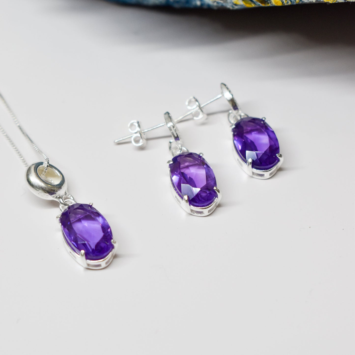 Amethyst Divine Silver Set