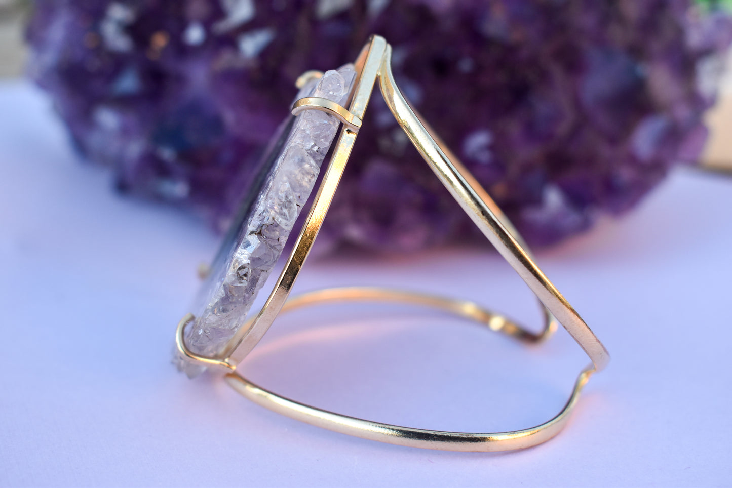 Stalactite Amethyst Gold Bracelet