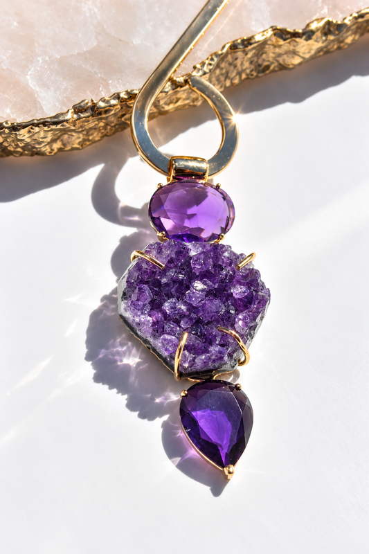 Amethyst & Clear Quartz Signature Choker