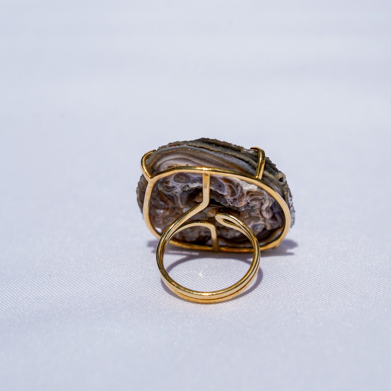 Dark Chalcedony Gold Ring