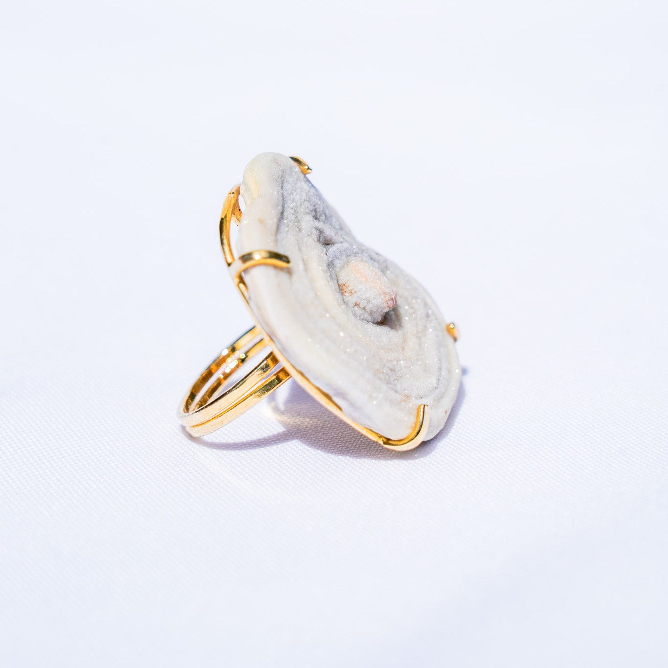 Chalcedony Gold Ring