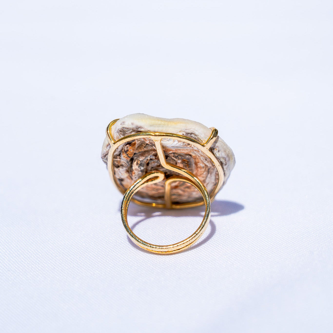 Chalcedony Gold Ring