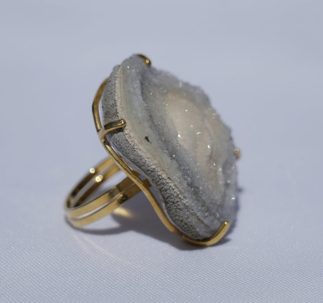 Chalcedony Gold Ring