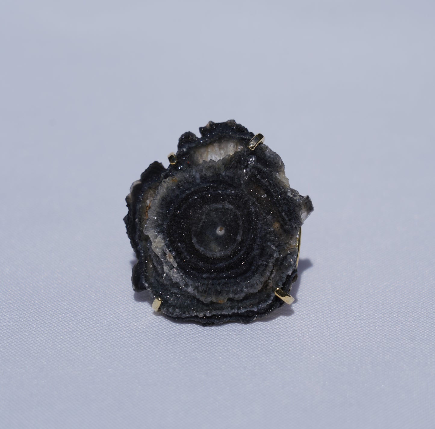 Dark Chalcedony Gold Ring