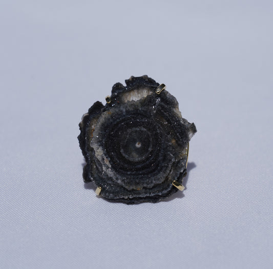 Dark Chalcedony Gold Ring