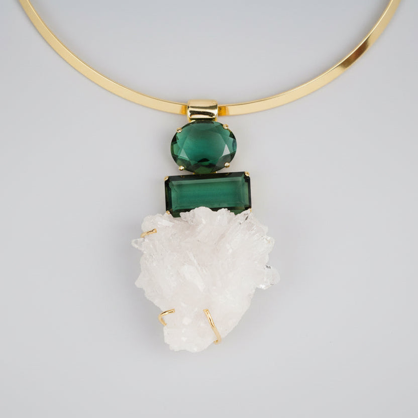 Prasiolite & Clear Quartz Signature Choker
