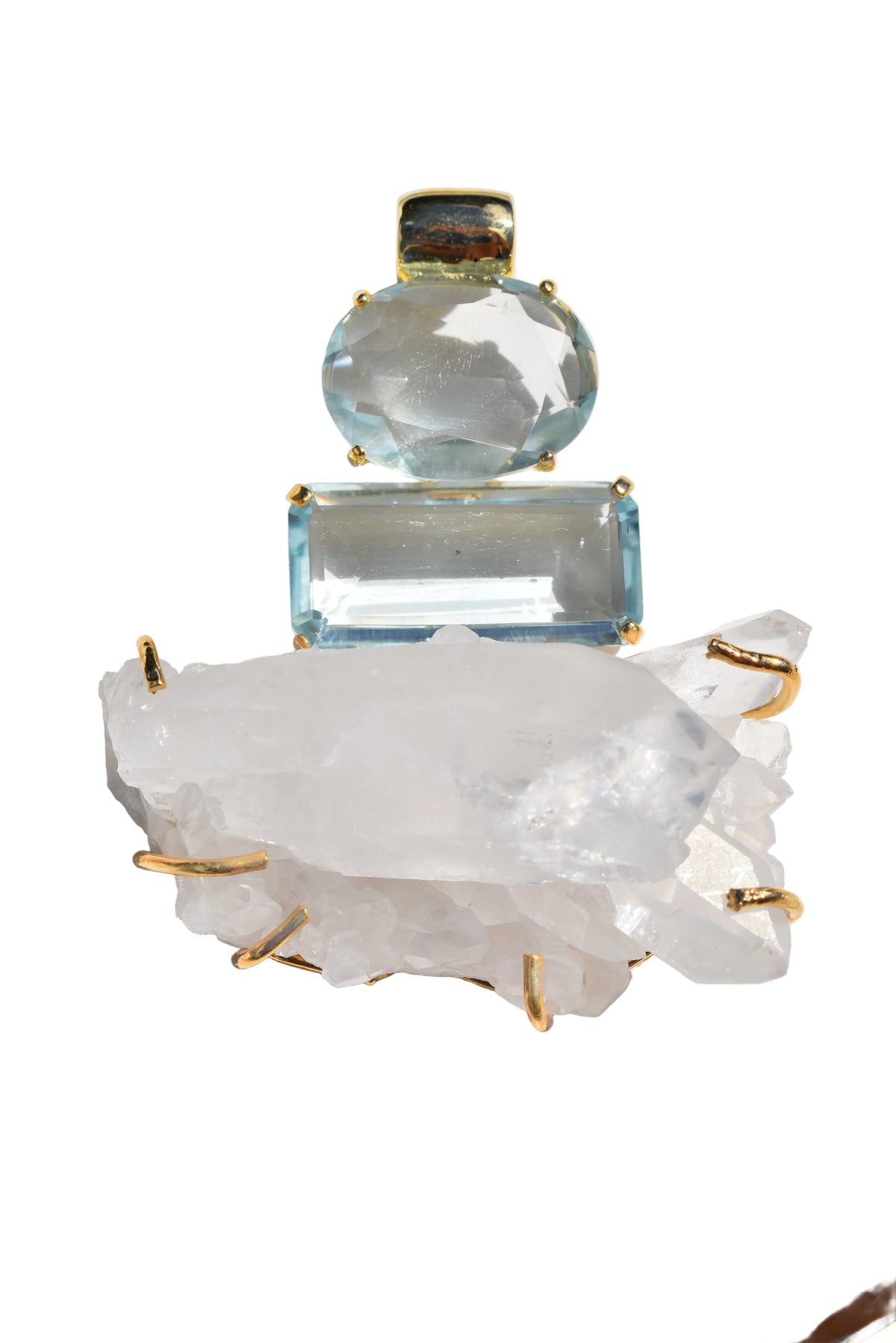 Aquamarine & Clear Quartz Signature Choker
