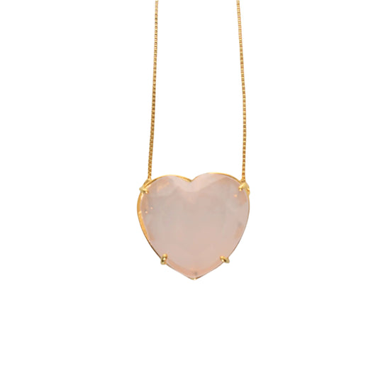 Rose Quartz Heart Necklace