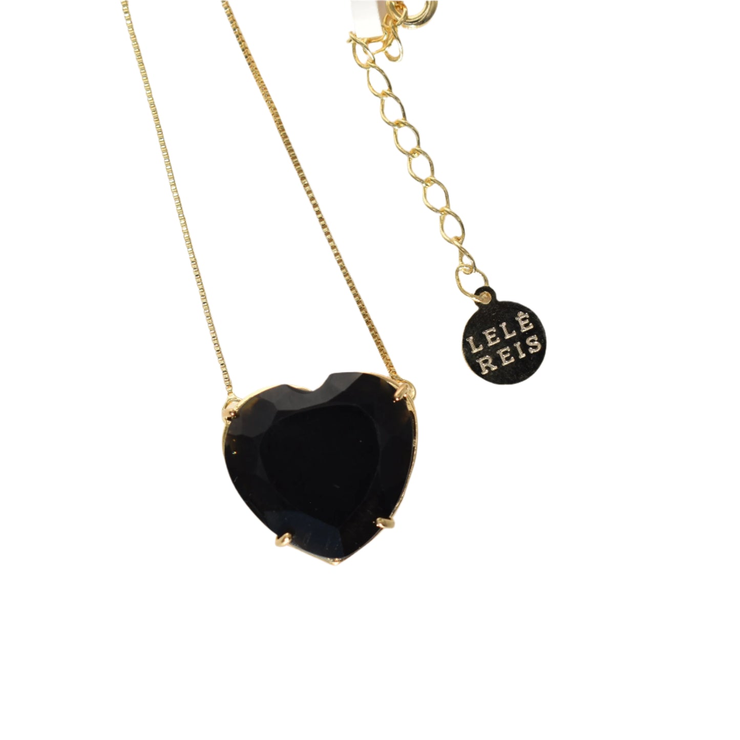 Black Onyx  Heart Necklace