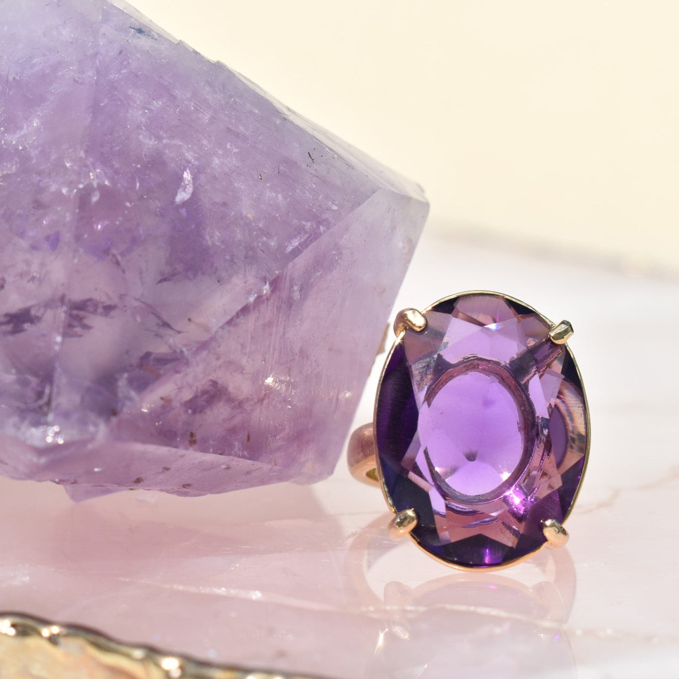 Amethyst Oval Statement Ring