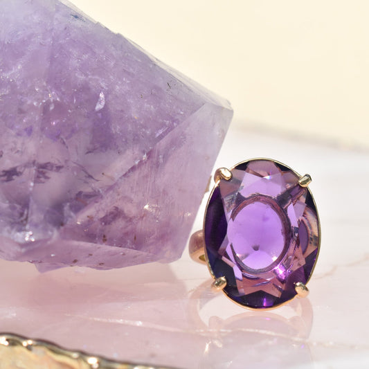 Amethyst Oval Statement Ring