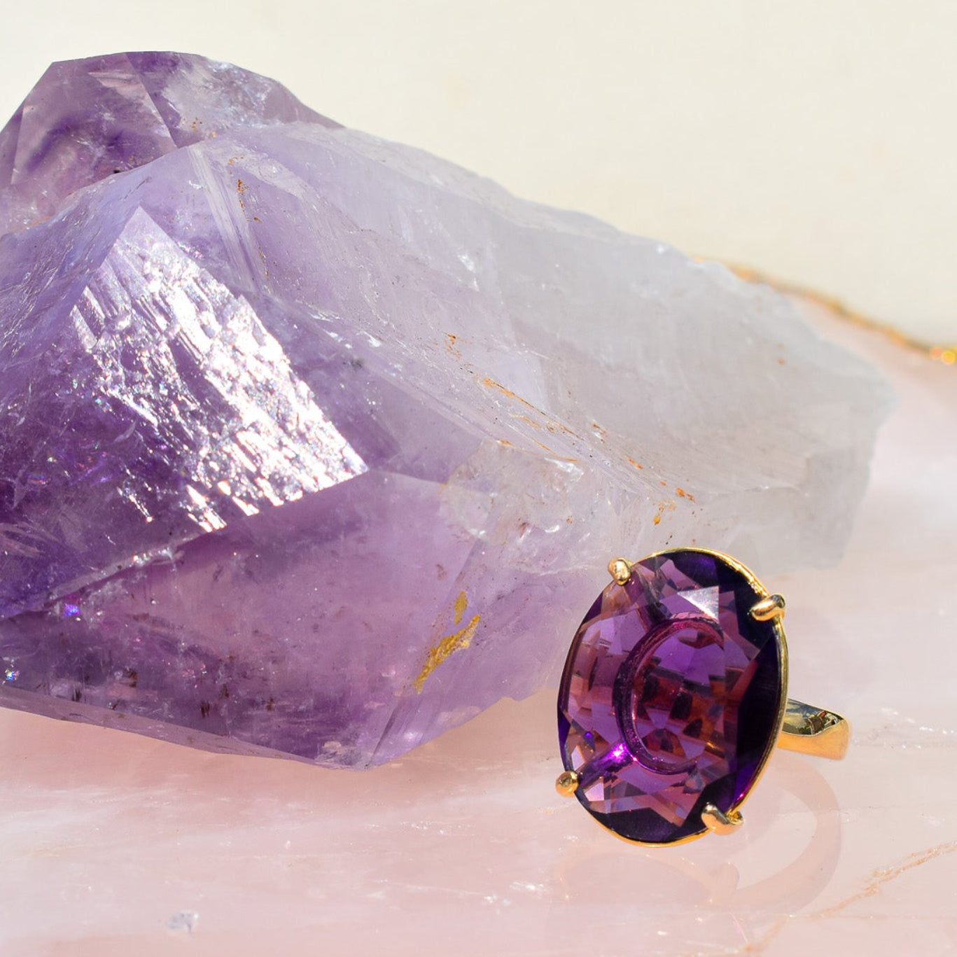 Amethyst Oval Statement Ring