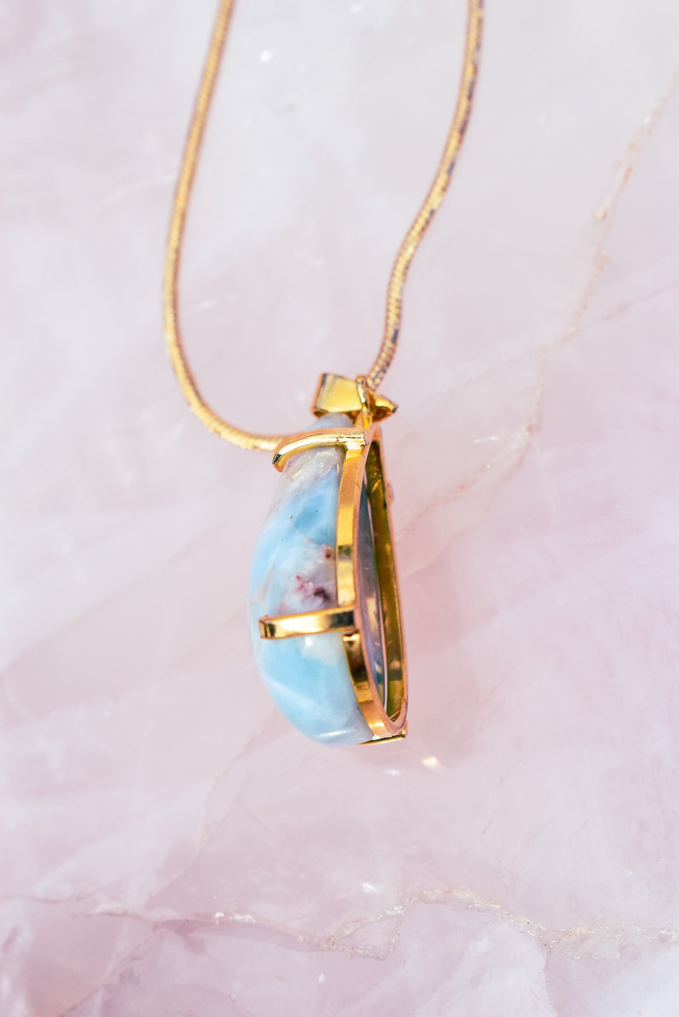 Larimar Teardrop Necklace