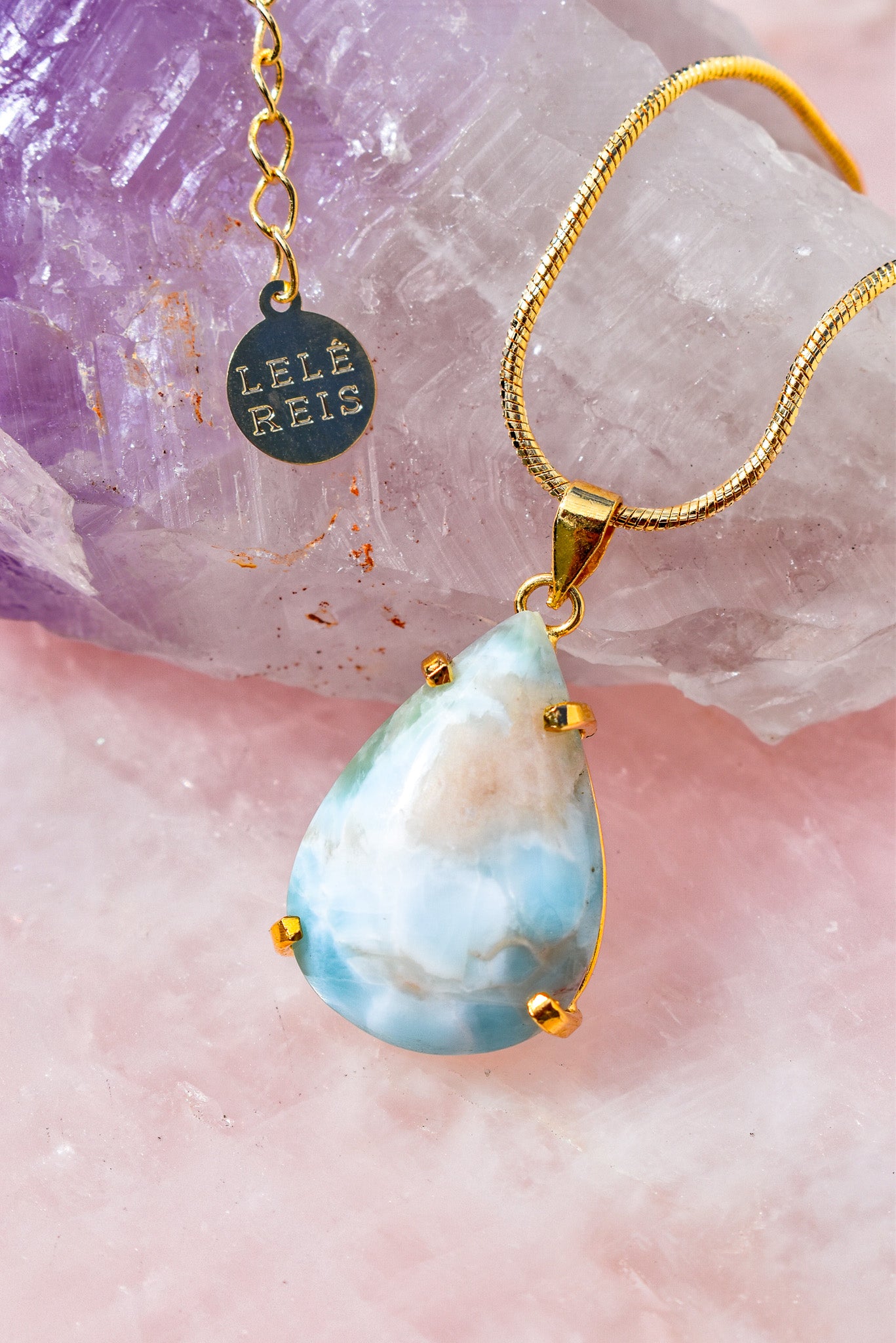 Larimar Teardrop Necklace