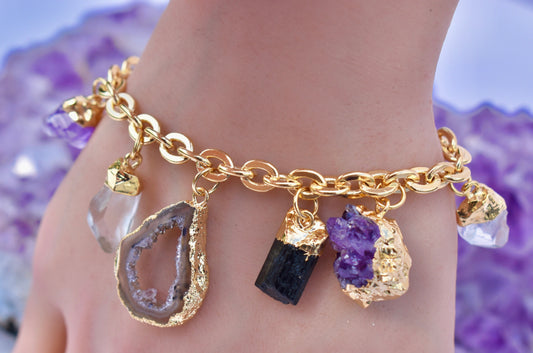 9 Stones Gold Bracelet