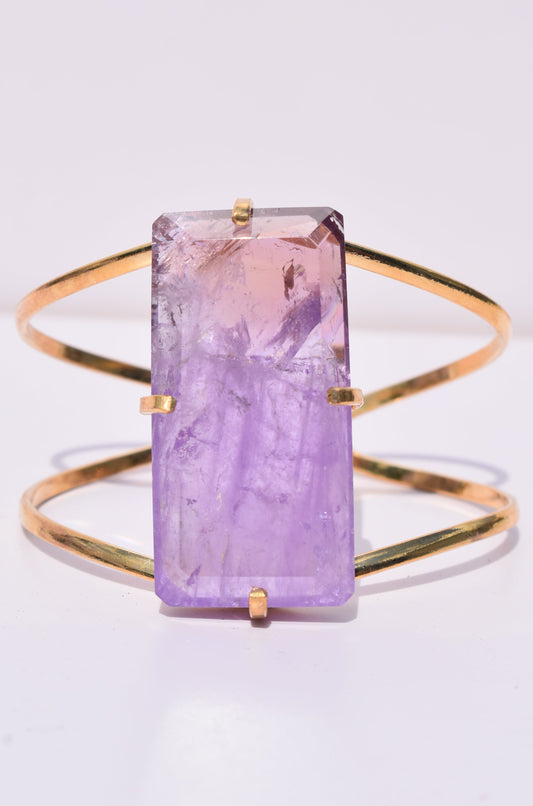 Ametrine Rectangle Gold  Bracelet