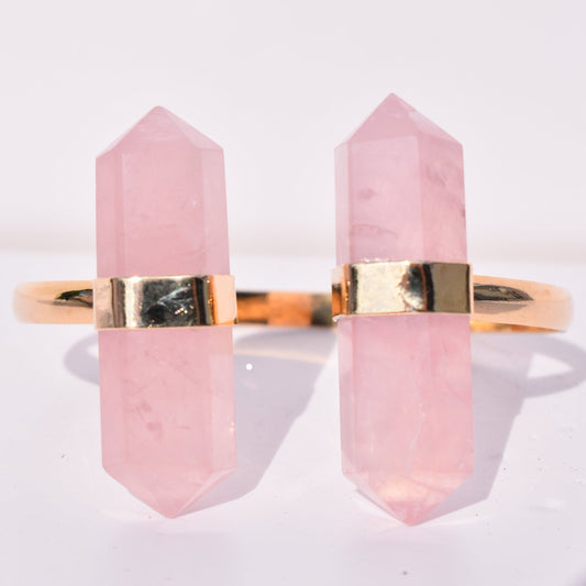 Rose Quartz Double Point Bracelet