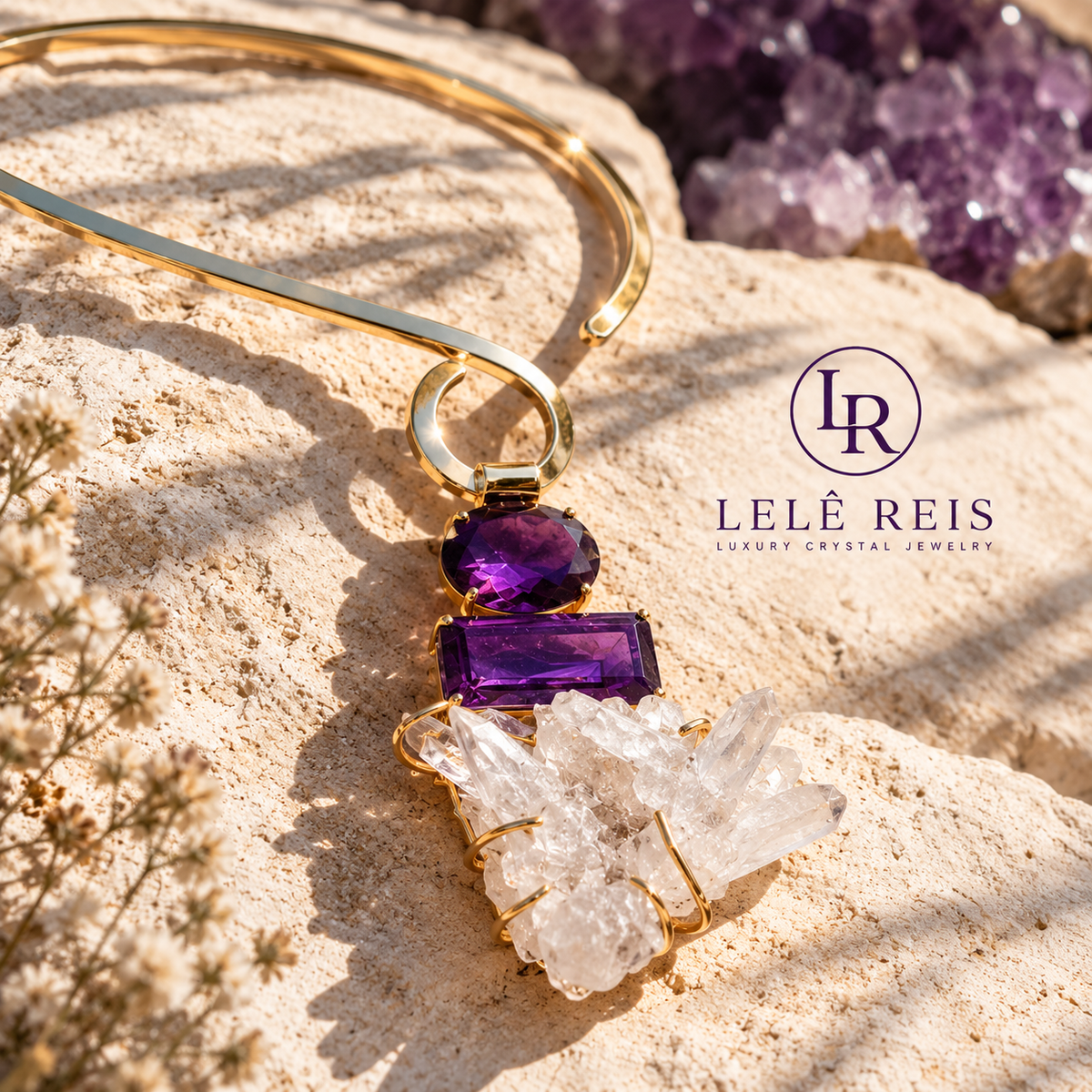 Amethyst & Clear Quartz Signature Choker