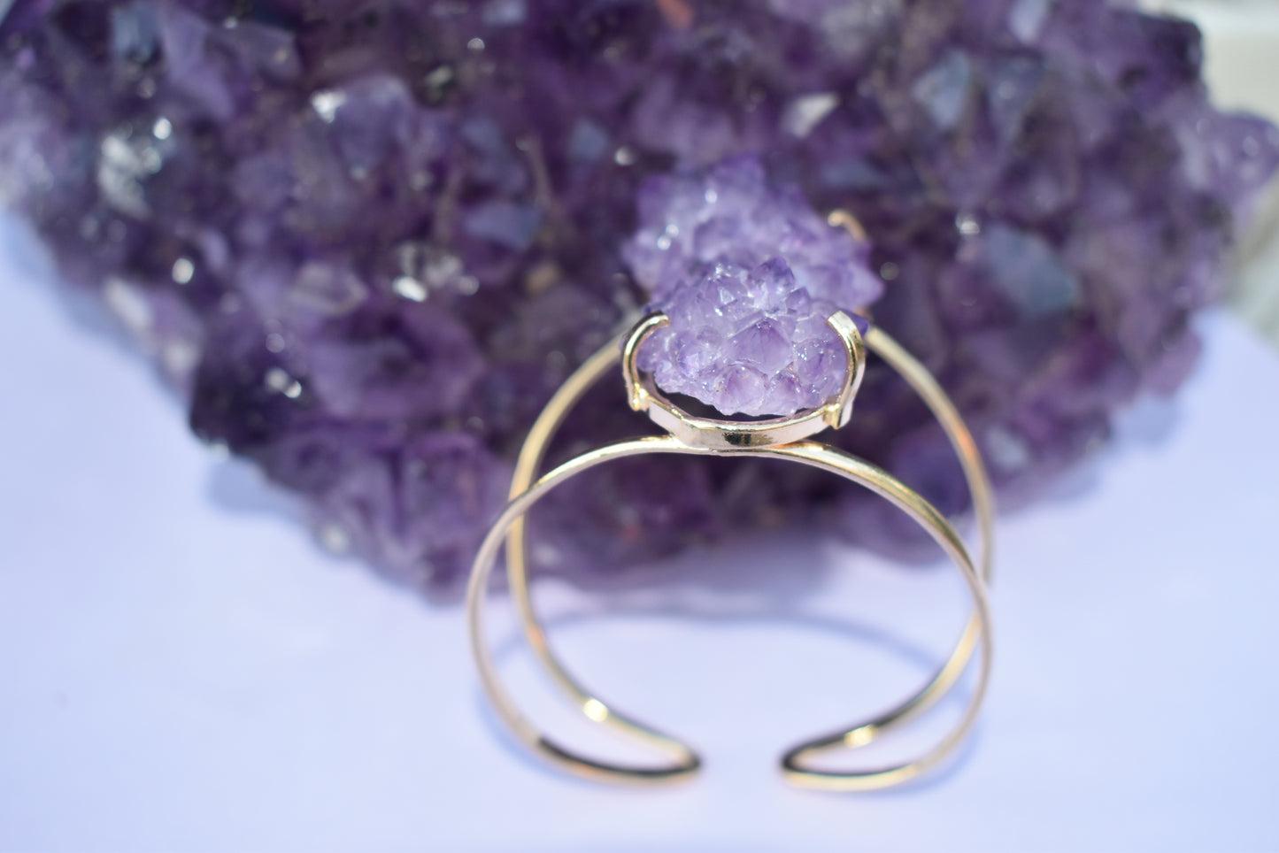 Amethyst Stalactite Gold Bracelet