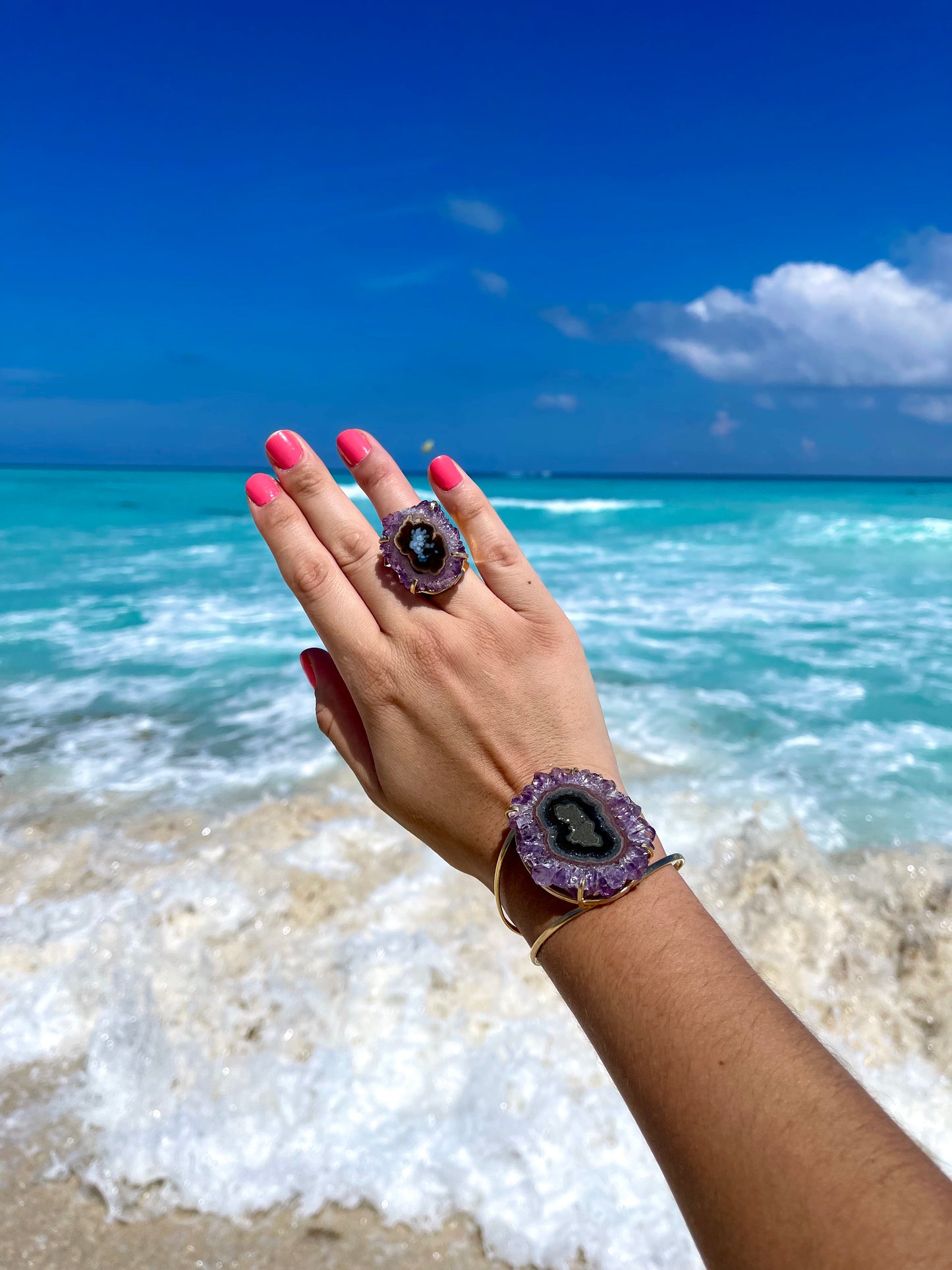 Amethyst Stalactite Ring