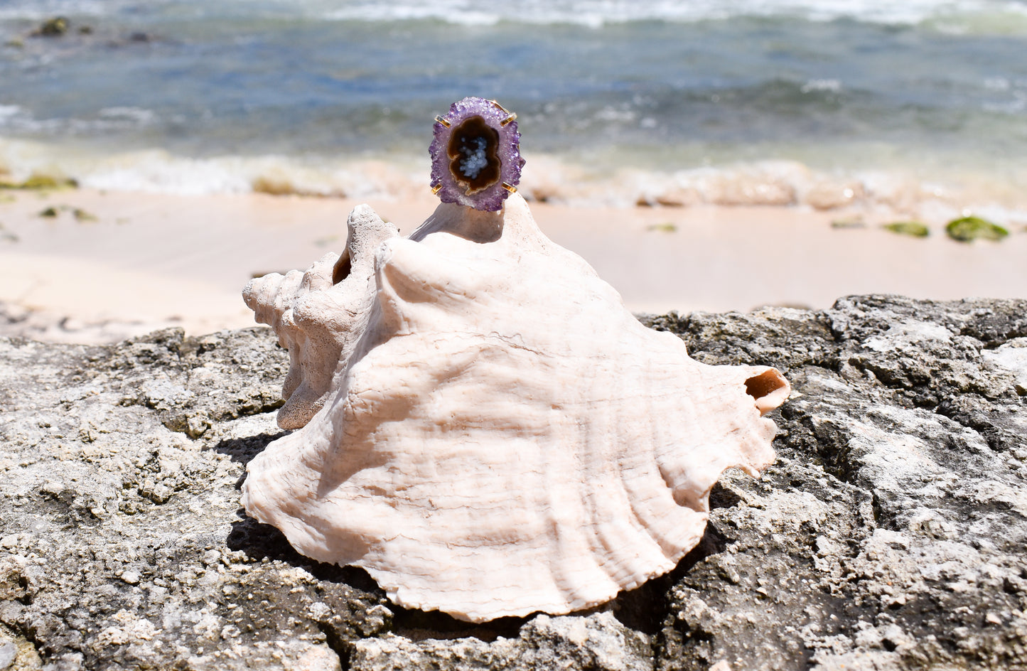 Amethyst Stalactite Ring